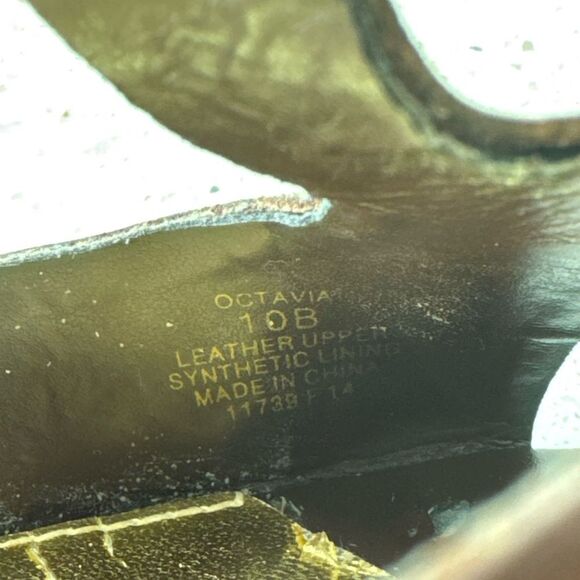 Lauren Ralph Lauren Octavia Brown Strappy Block Heel Sandals Open Toe Size 10 - Picture 6 of 12